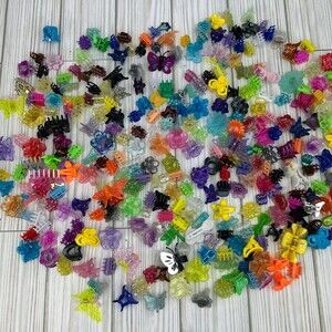 Vintage Y2K 00s Butterfly Hair Clips Barrettes Flower Claws ~ 300 pieces
